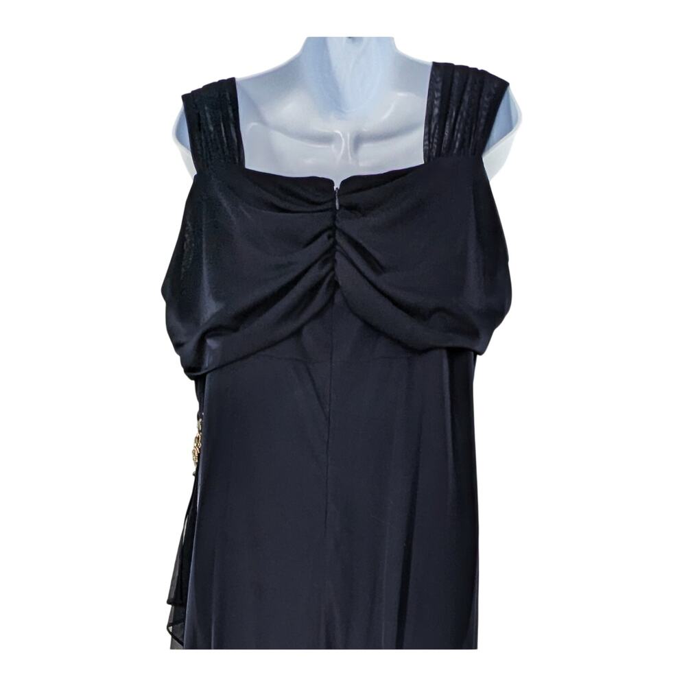 ALEX Evenings Navy Blue Dress Formal Gown Long Maxi Plus NEW - Picture 10 of 14